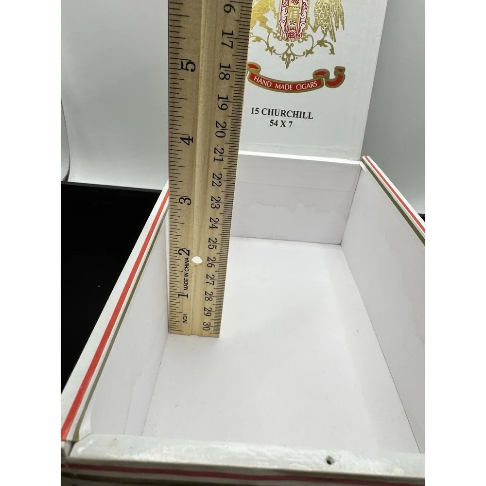 Primo del Rey Cigar Box Empty Wooden Humidor Style Box 15 Churchill Decor Storag